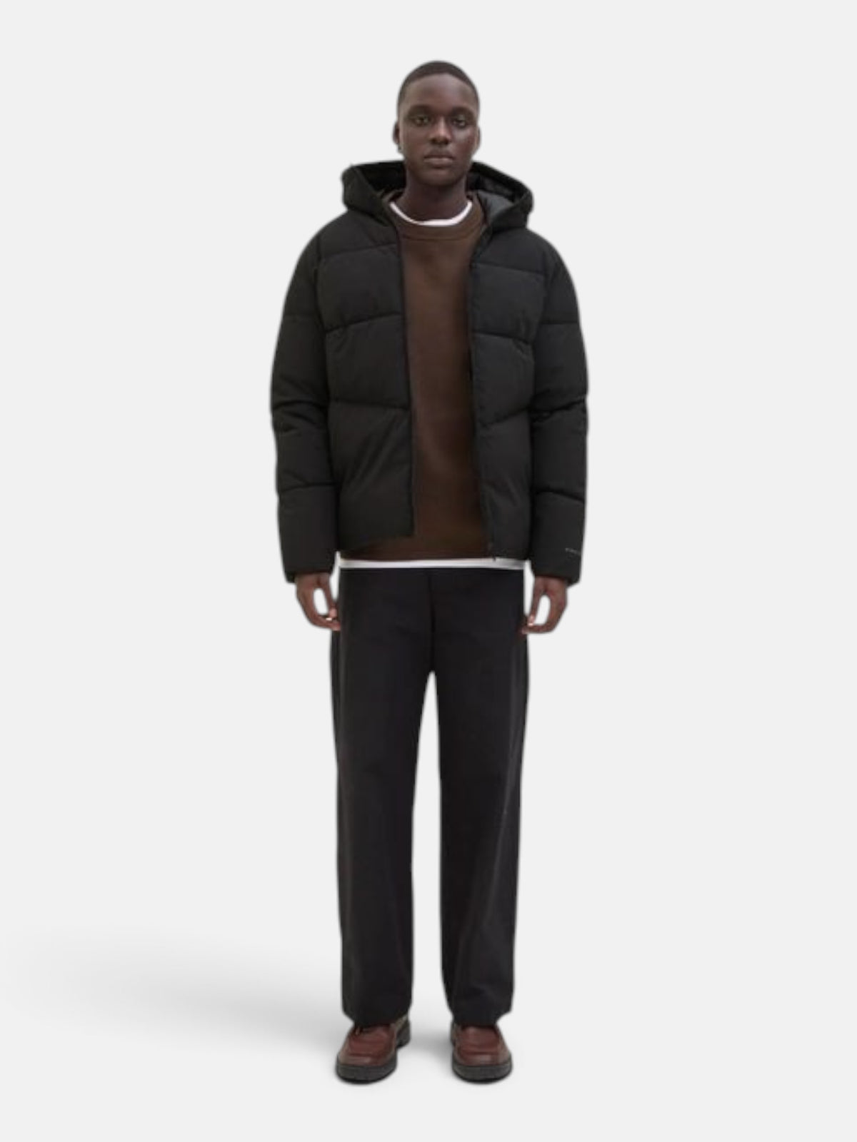 Чоловіча утеплена куртка Jack & Jones JJGLOBAL Puffer Jacket Black 12283517