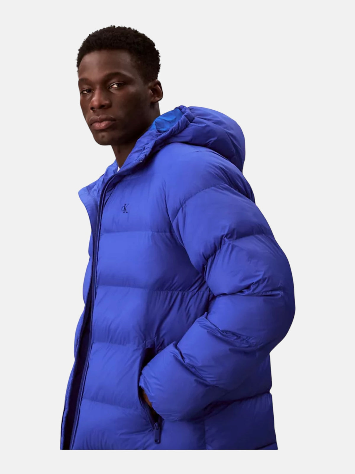 Чоловіча утеплена куртка Calvin Klein Hooded Puffer Jacket Cobalt Blue 4LC507G401