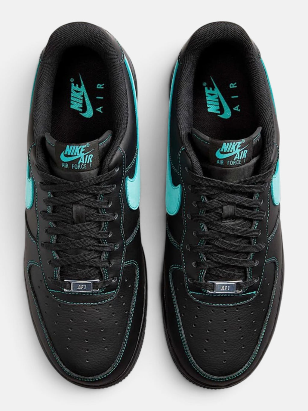 Чоловічі кросівки Nike Air Force 1 Low Black / Turquoise HQ2037-002