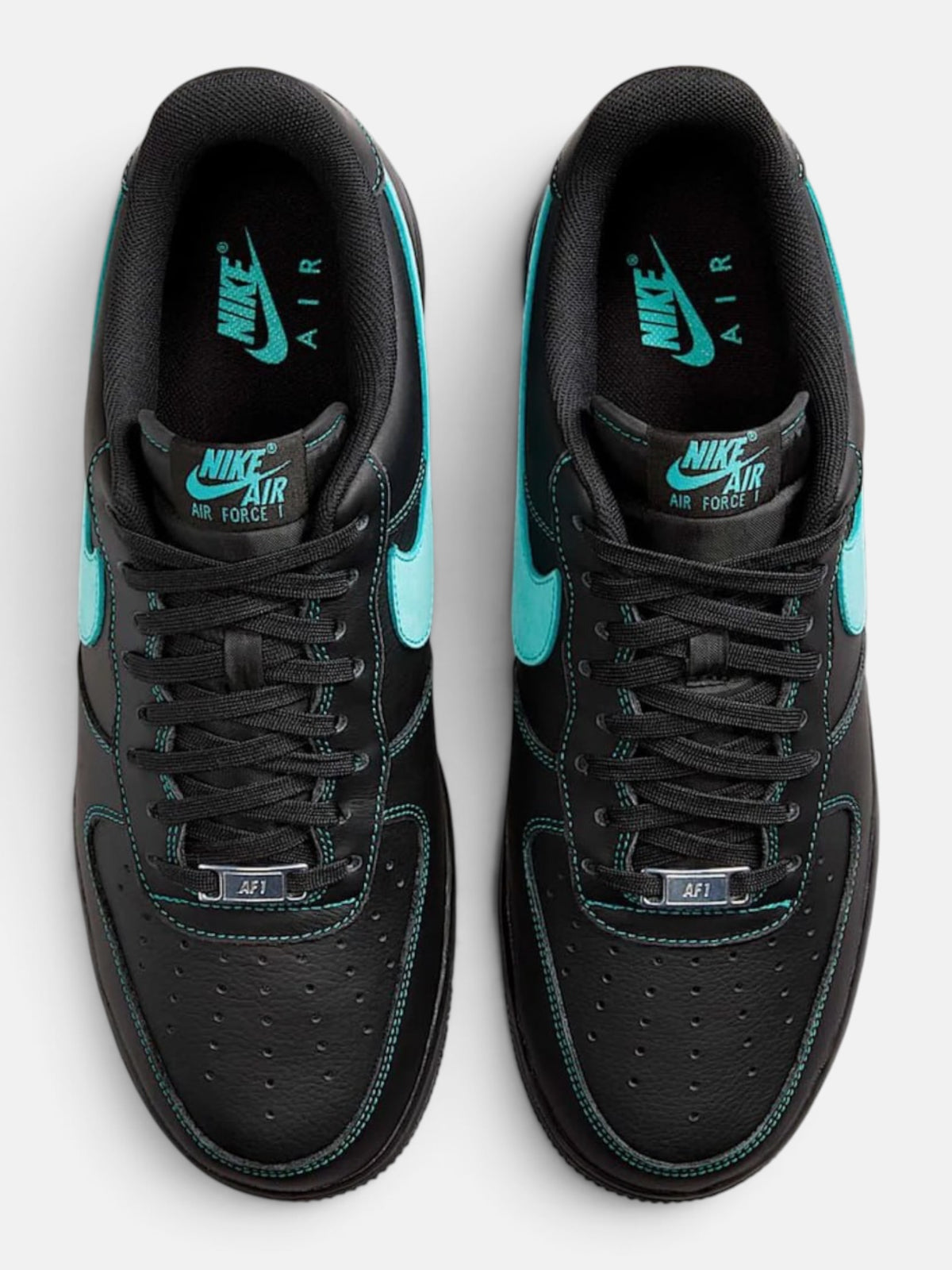 Чоловічі кросівки Nike Air Force 1 Low Black / Turquoise HQ2037-002