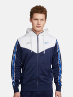 Чоловіча кофта Nike Sportswear Repeat Full-Zip Hoodie Blue/White DX2025-411