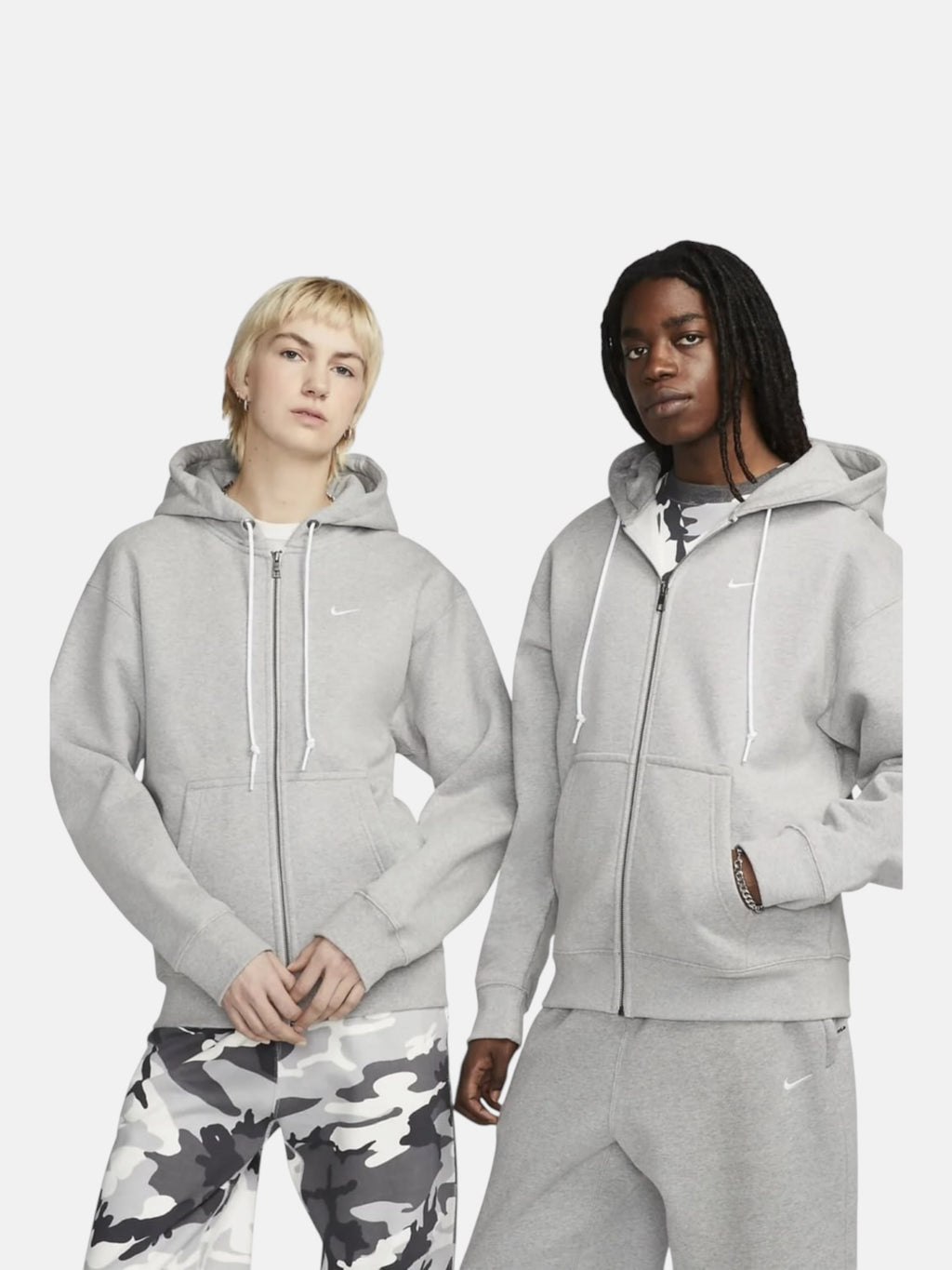 Чоловіча кофта Nike Solo Swoosh Full-Zip Hoodie Grey DR0403-063