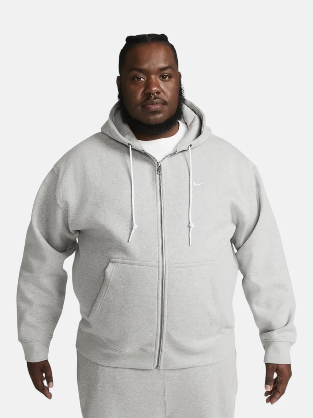 Чоловіча кофта Nike Solo Swoosh Full-Zip Hoodie Grey DR0403-063