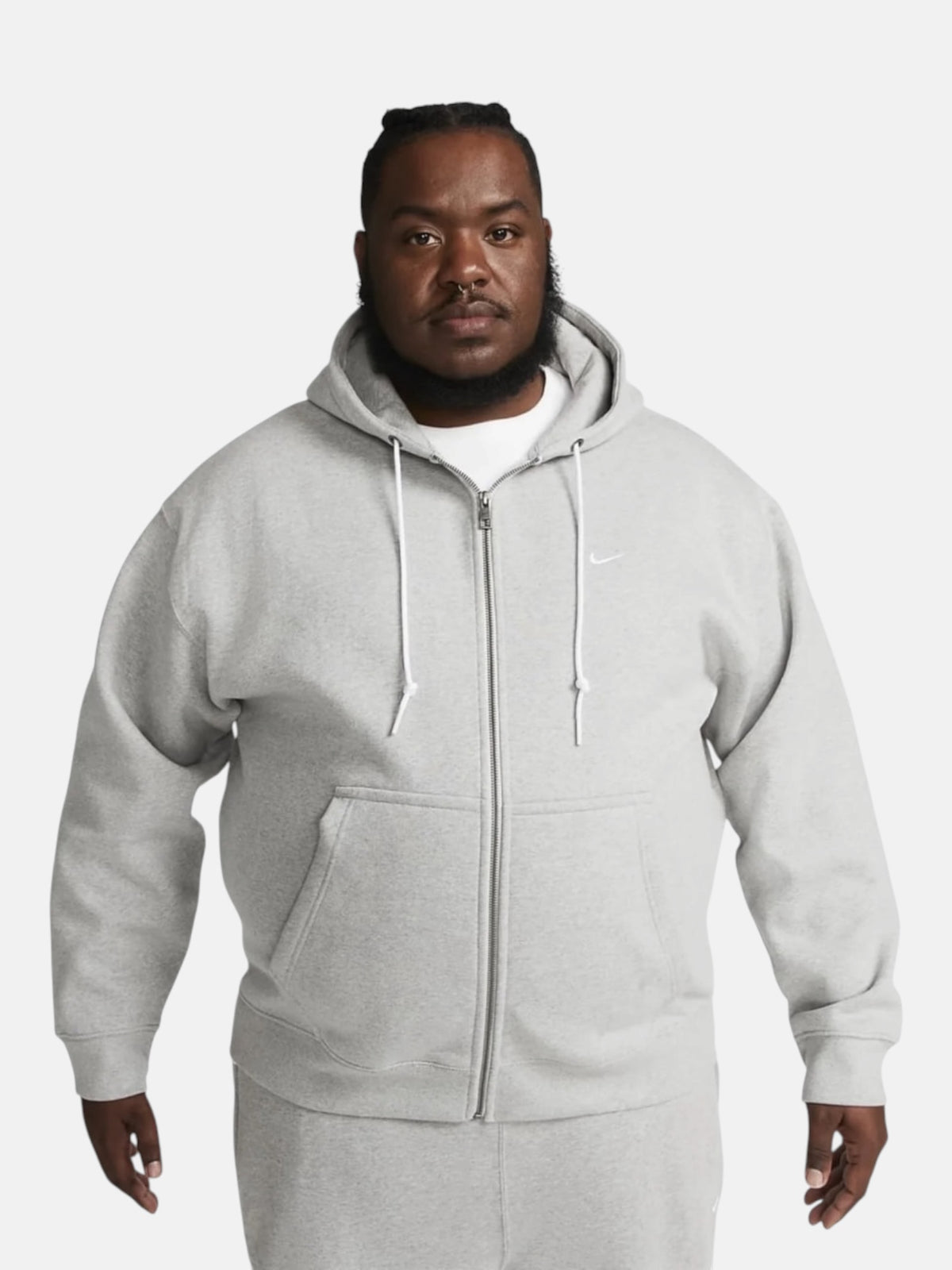 Чоловіча кофта Nike Solo Swoosh Full-Zip Hoodie Grey DR0403-063