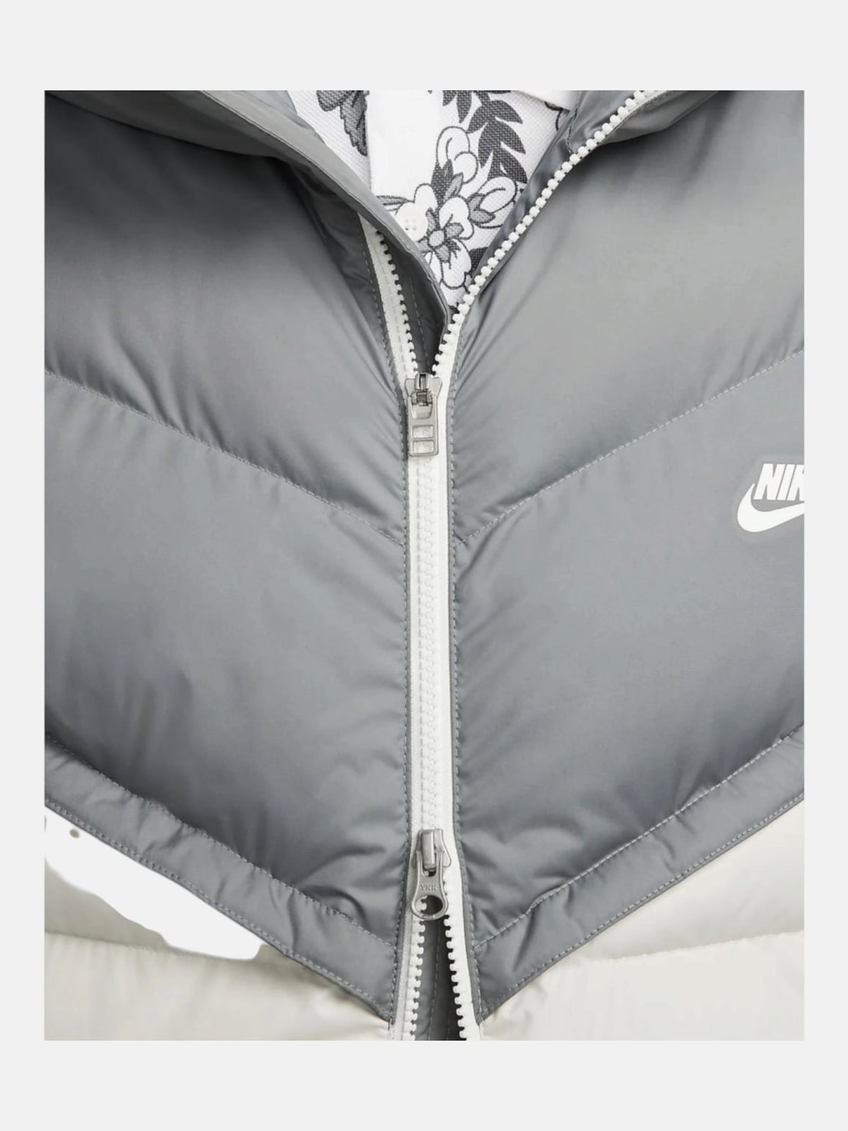 Чоловічий пуховик Nike Sportswear Windrunner Grey/White DR9605-084