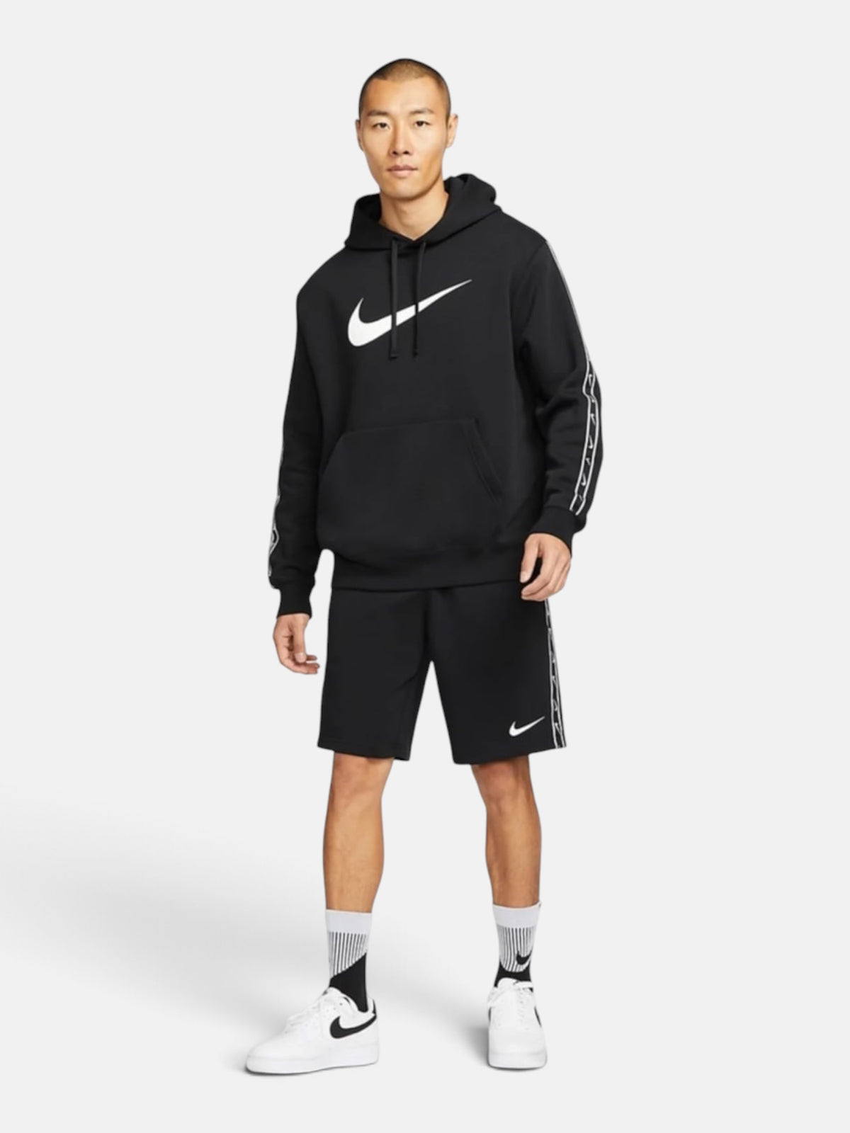 Чоловіче худі Nike Sportswear Repeat Pullover Fleece Hoodie Black DX2028-010