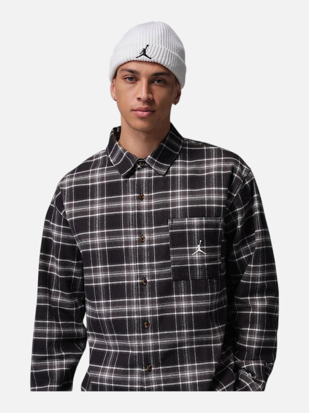 Чоловіча сорочка Air Jordan Brooklyn Graphic Flannel Black/Grey IF1857-010