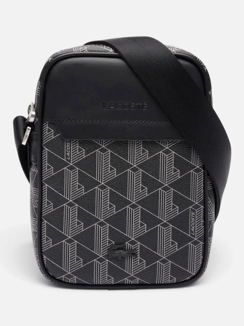 Унісекс сумка-месенджер Lacoste Monogram Grey/Black NH4410LX-H45