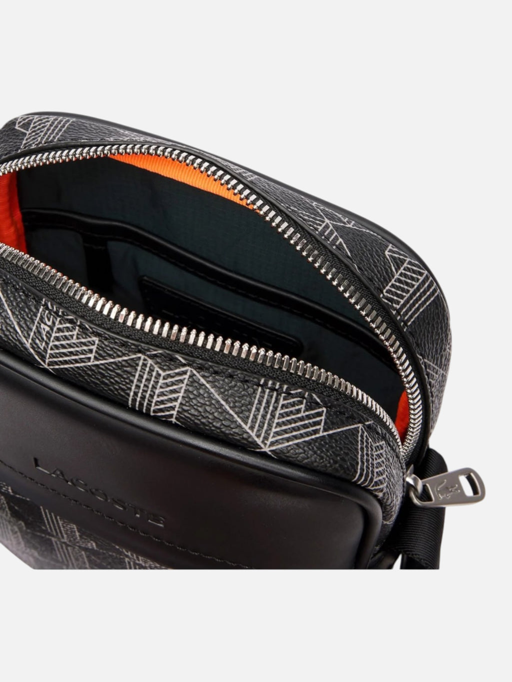 Унісекс сумка-месенджер Lacoste Monogram Grey/Black NH4410LX-H45