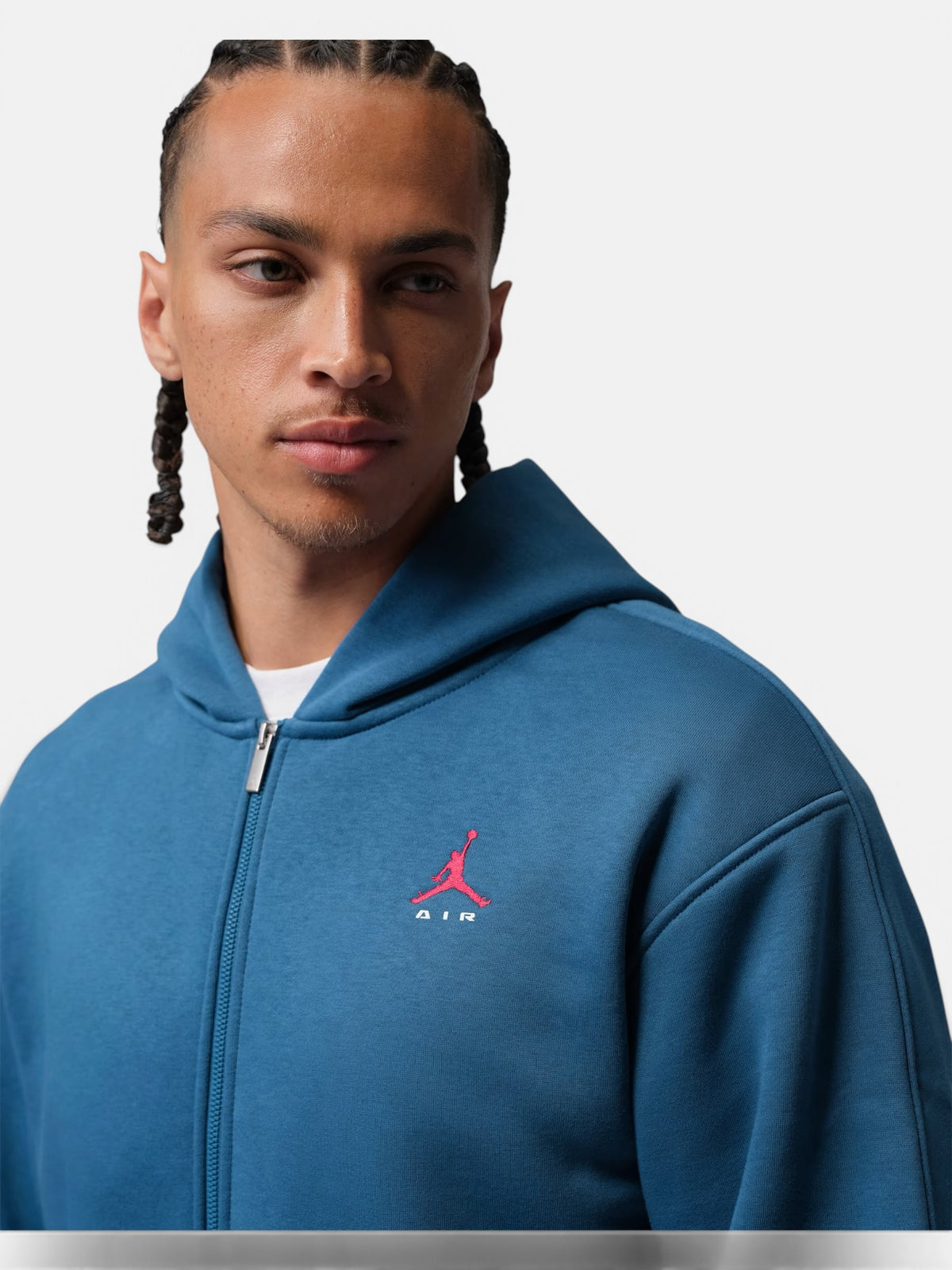 Чоловіче худі на блискавці Air Jordan Brooklyn True Blue/University Red IU0243-485