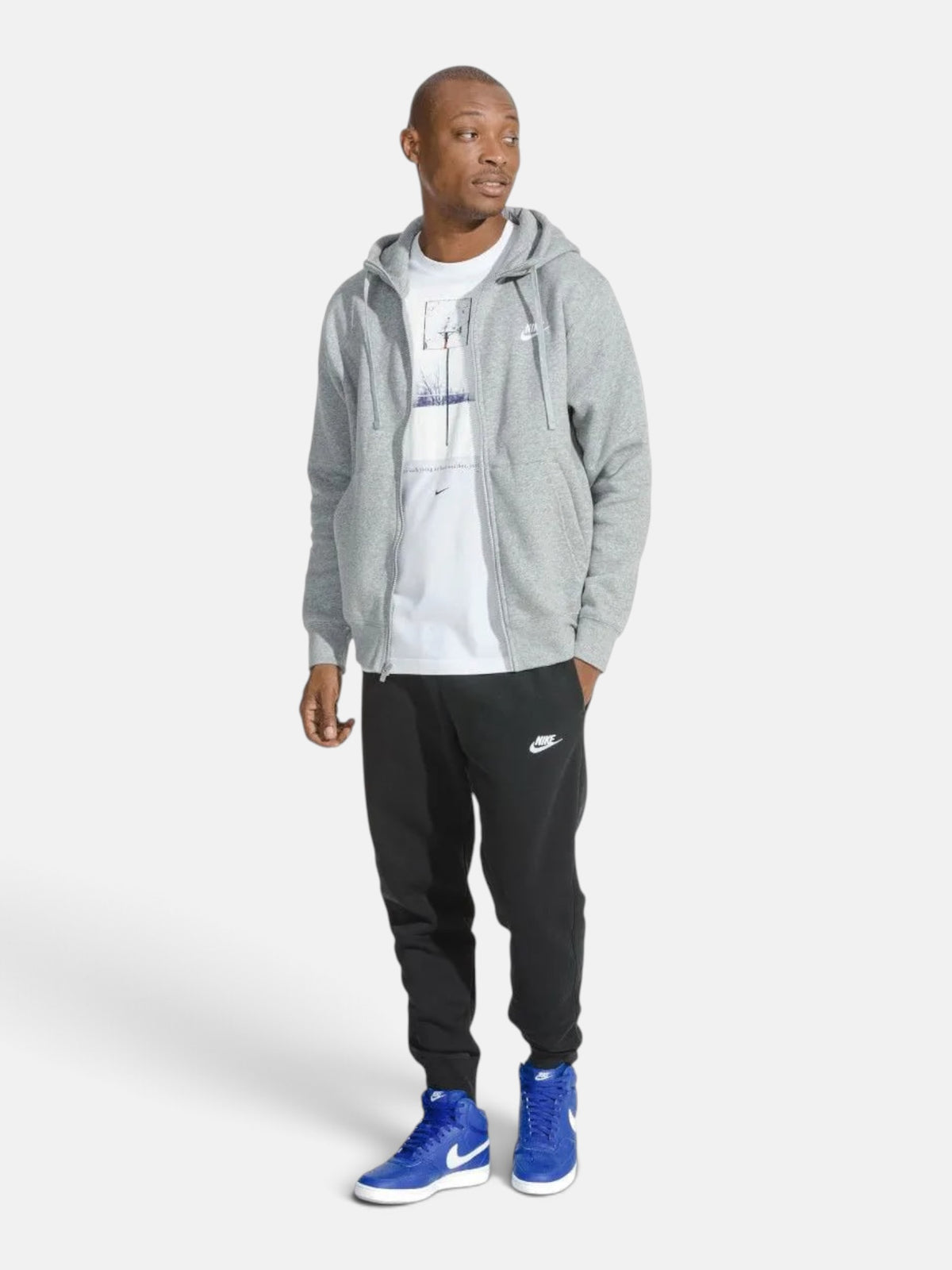 Чоловіче худі на блискавці Nike Sportswear Club Fleece Grey BV2645-063