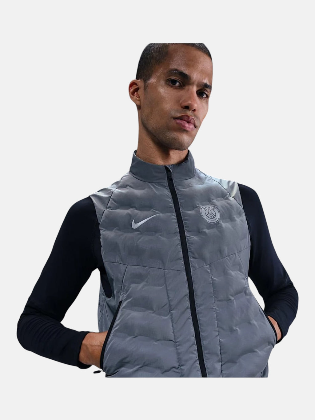 Чоловіча жилетка Nike PSG Running Division Grey HM4241-027