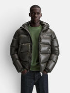 Чоловічий пуховик Zara Puffer Jacket Olive 3411-510-507