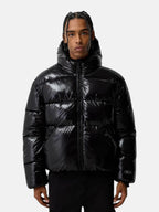 Чоловічий пуховик Bershka Puffer Jacket Black 6783/551/800