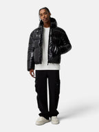 Чоловічий пуховик Bershka Puffer Jacket Black 6783/551/800