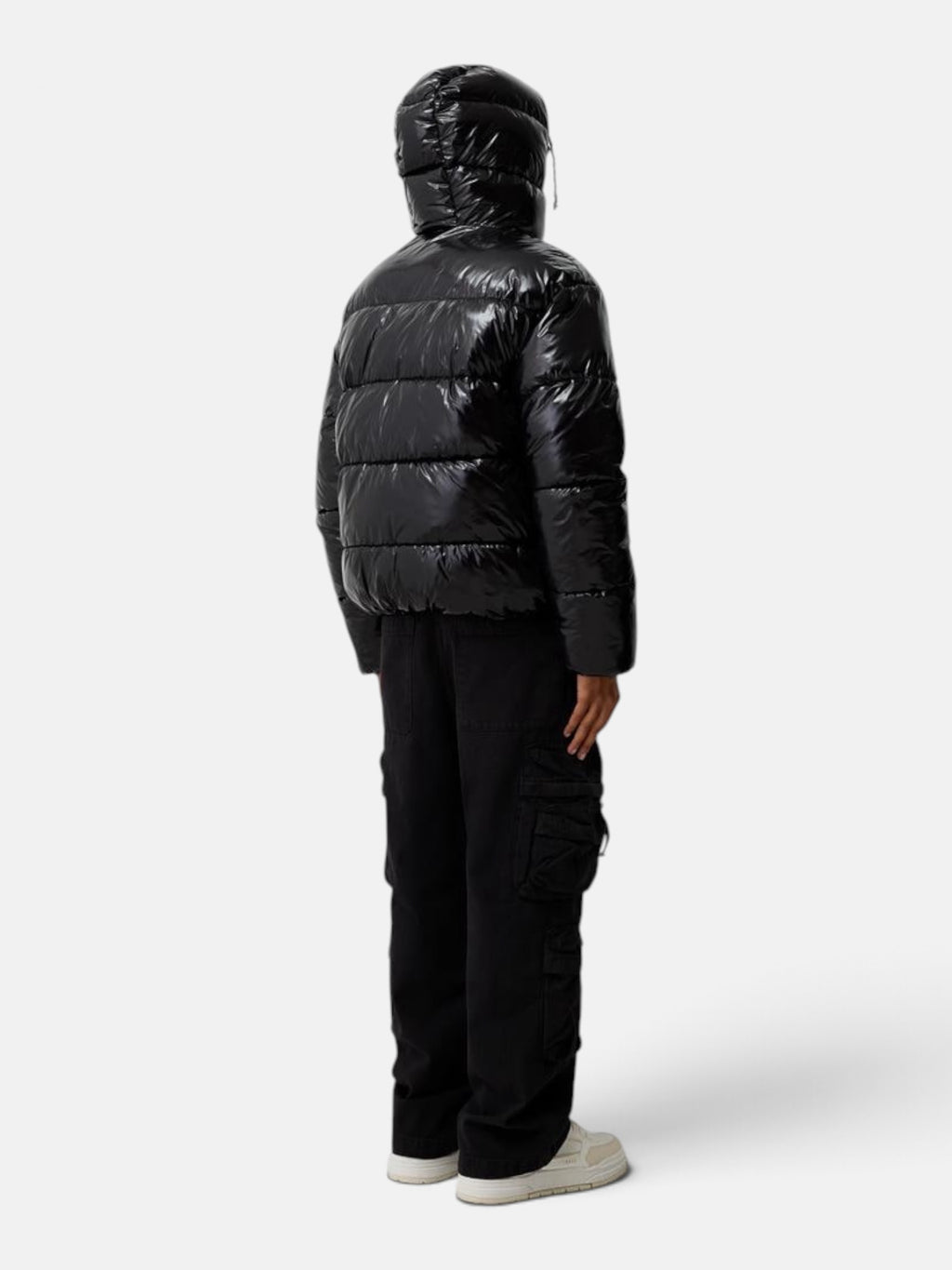 Чоловічий пуховик Bershka Puffer Jacket Black 6783/551/800